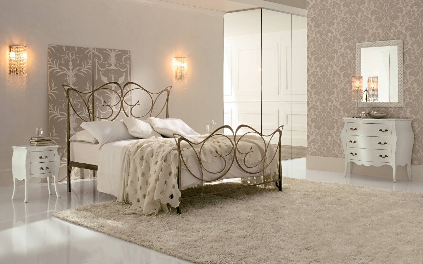 Спальня из Италии от Tonin Casa - элементы прованса и деревенского стиля